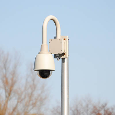 360° Kamera an einem Mast.