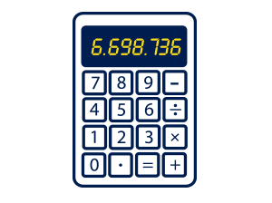 Taschenrechner gezeichnet